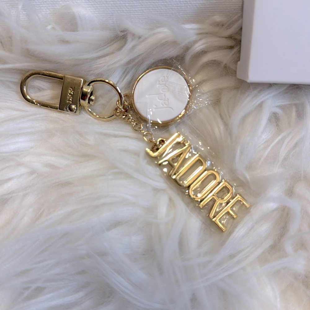 J’Adore Beauty bundle Cosmetic White&Gold J'Adore Pouch with J’Adore bag charm - Picture 9 of 11